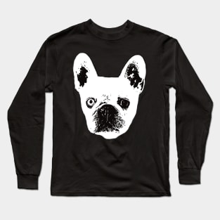 French Bulldog Face Long Sleeve T-Shirt